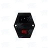 Power Socket with Fuse (Angle Type)