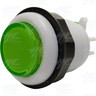 33mm White Rim Pushbutton Eco Series - Green