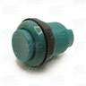 33mm Arcade Push Button with Inbuilt Microswitch - Dark Green/Cyan - Concave