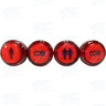 Illuminated Start Button 4pc Set - Red