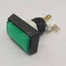 Rectangular High Profile Illuminated Push-Button - Green - Bulb Included