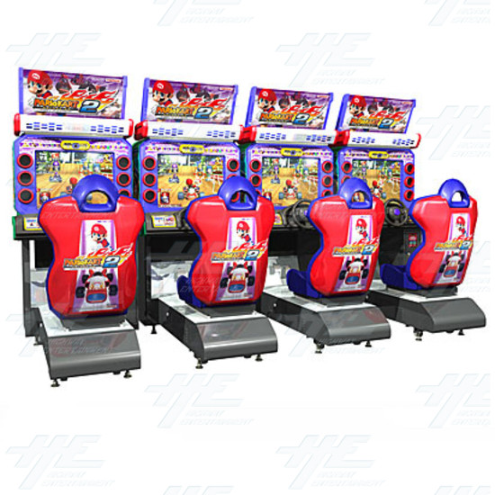 Mario Kart Arcade GP 2 Driving Machine - 4 Player Set - Linked Machines
