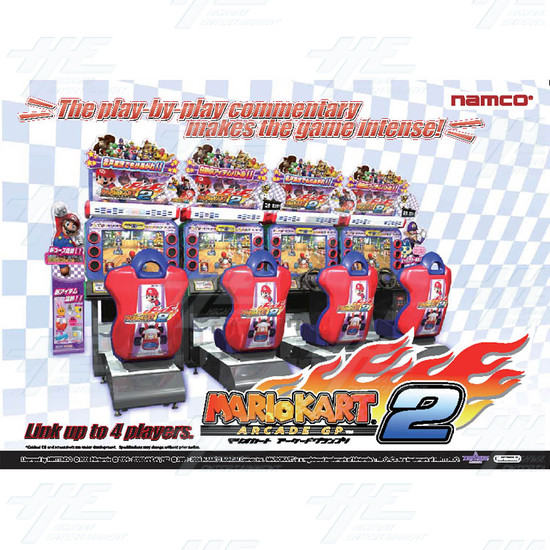 Mario Kart Arcade GP 2 Driving Machine - 4 Player Set - Brochure Front