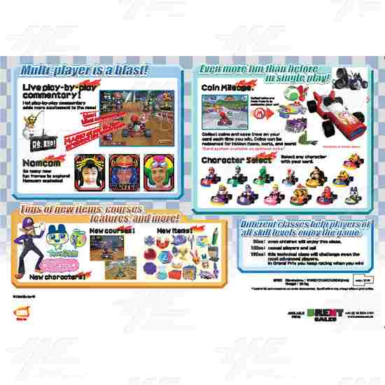 Mario Kart Arcade GP 2 Driving Machine - 4 Player Set - Brochure Back