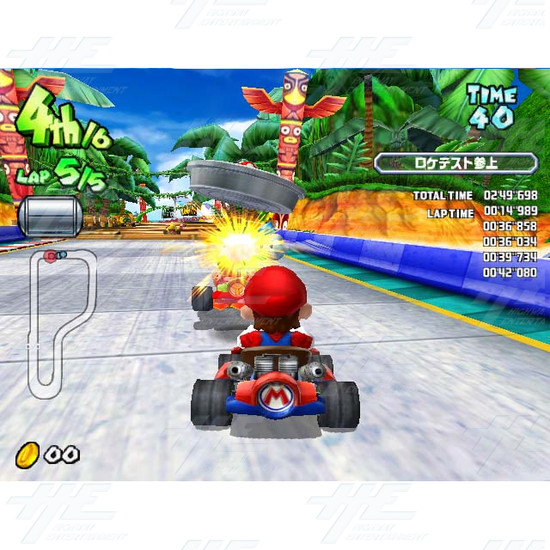 Mario Kart Arcade GP 2 Driving Machine - 4 Player Set - Screenshot