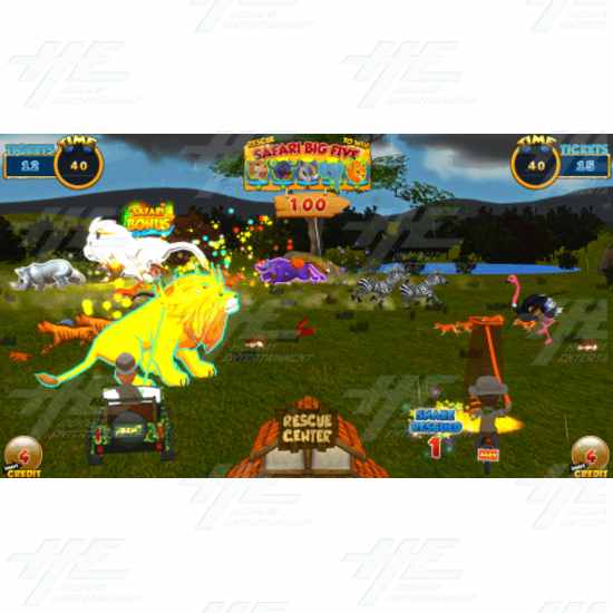 Safari Ranger 4 Player Arcade Machine - Safari Ranger DLX Screenshot 2